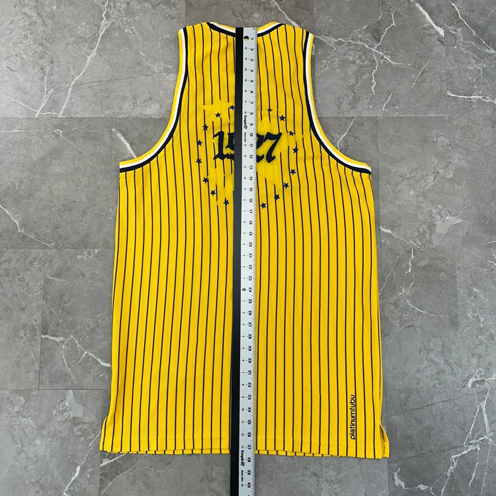 Vintage Platinum Fubu Harlem Globetrotters Jersey Men XL Pinstripe Hip Hop Skate - Picture 9 of 10